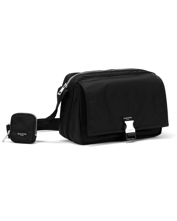 ESSENTIALS ブラック ショルダーバッグ ESSENTIALS エッセンシャルズ ショルダーバッグ メンズ ブラック